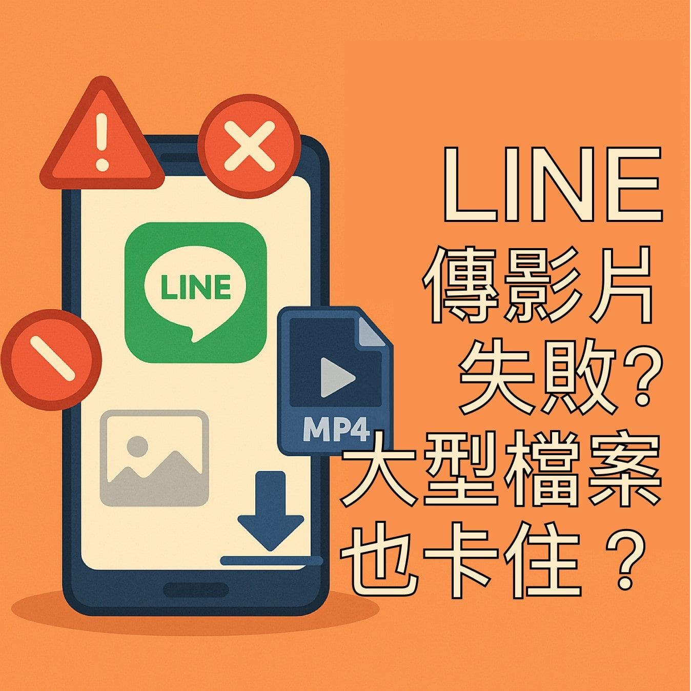 🎥 LINE 傳影片失敗?大型檔案卡住不動?原因與解法一次搞懂!